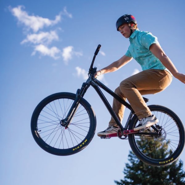 Brayden Kirby-Billingsley riding a bike