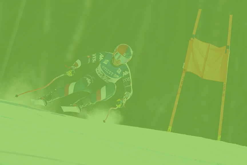 Lauren Macuga skis during the Women’s World Cup Downhill at the Stifel Birds of Prey on December 14, 2024 in Beaver Creek, Colorado. Photo: @dustinsatloff // @usskiteam